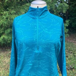 Ladies Teal 3/4 Zip Performance Top (Size M)
